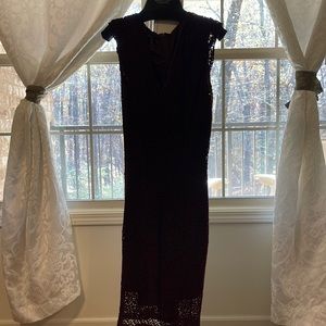 Mango Formal Midid dress in Burgundy